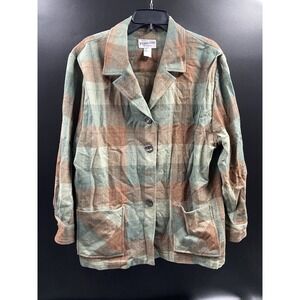 Pendleton Heritage Limited Edition Wool Shacket Shirt Jacket M Green Brown Plaid